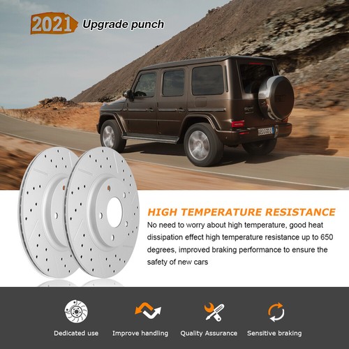 Front & Rear Drilled Brake Rotors + Pads For Sequoia LX570 Toyota Tundra - Bild 6 von 6