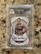 2020 Topps UFC Striking Signatures Amanda Nunes 91/91 Auto “the Lioness” Hga 9.0