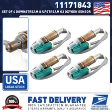 4pcs O2 Oxygen Sensor Front Rear Down/Upstream For Ford Mercury 11171843 15717