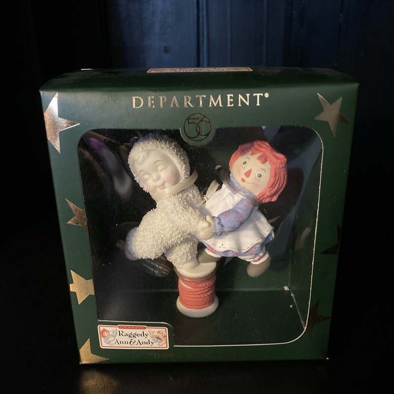 department 56 raggedy ann and snowbabies dance with my baby ornament 