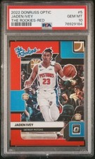 2022-23 Panini Donruss Optic Jaden Ivey The Rookies Red Prizm /99 PSA 10