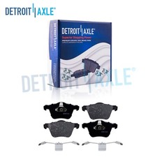 Pair Front Ceramic Disc Brake Pads with Hardware Set for 2003 - 2014 Volvo XC90