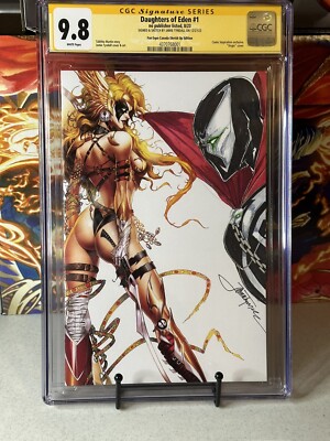 Daughters Of Eden #1 Spawn Angela Sketched Up Jamie Tyndall CGC 9.8 SS