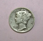 S7 - United States Mercury Dime 10 Cents 1942 Very Fine Silver Coin *** Nice