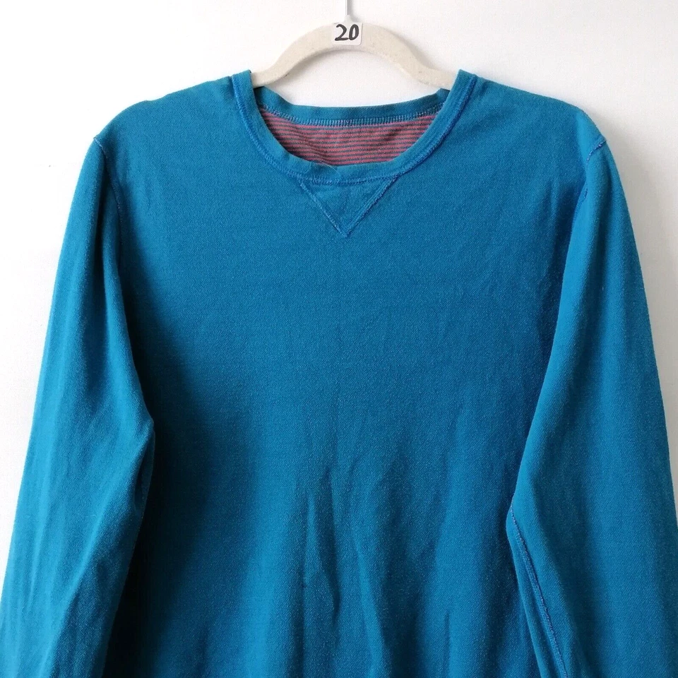 Sudadera Pullover Clásica Manga Larga Cuello Redondo Azul Fossil Para Mujer L Foto 3 de 4