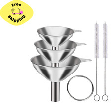 Set imbuto da cucina in acciaio inox 3 pezzi con 2 spazzole - Food Grade, design senza fuoriuscita