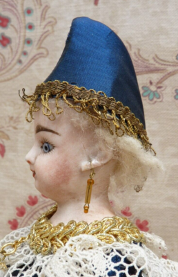 Poupée Marotte Musicale François Gaultier – XIXe – Tête Biscuit – Yeux Verre Bleus