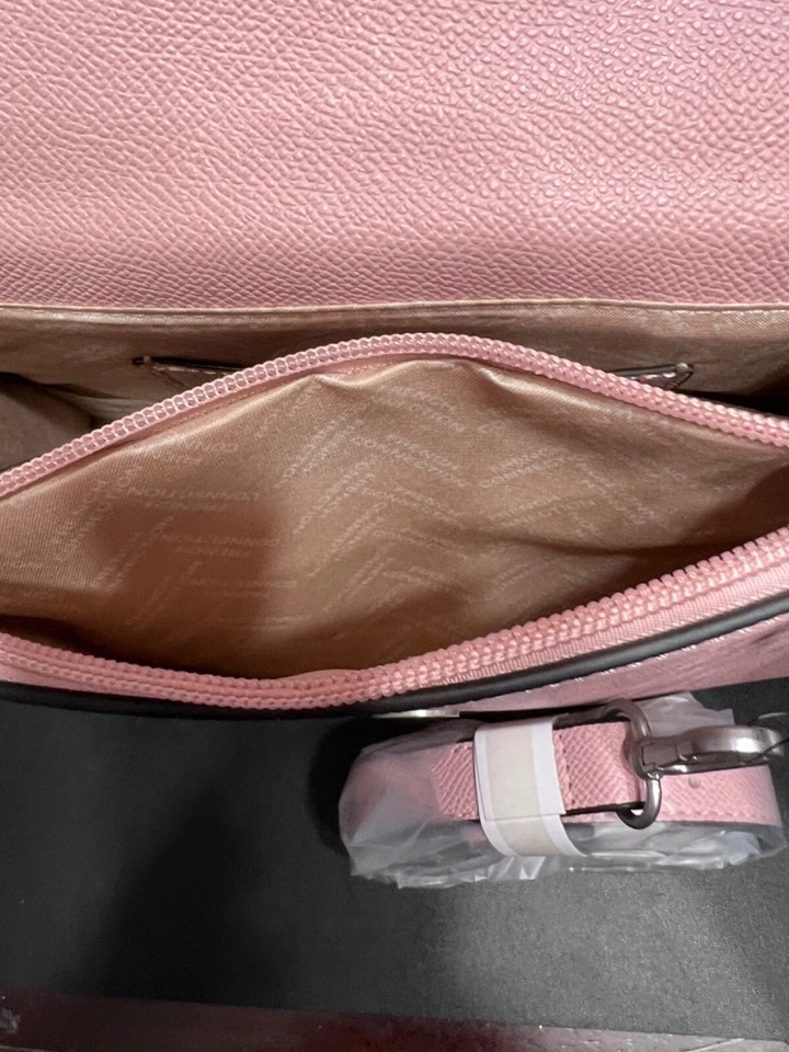 Bolsa tiracolo e de ombro feminina French Connection ímã de seixo rosa NOVA - Imagem 3 de 4
