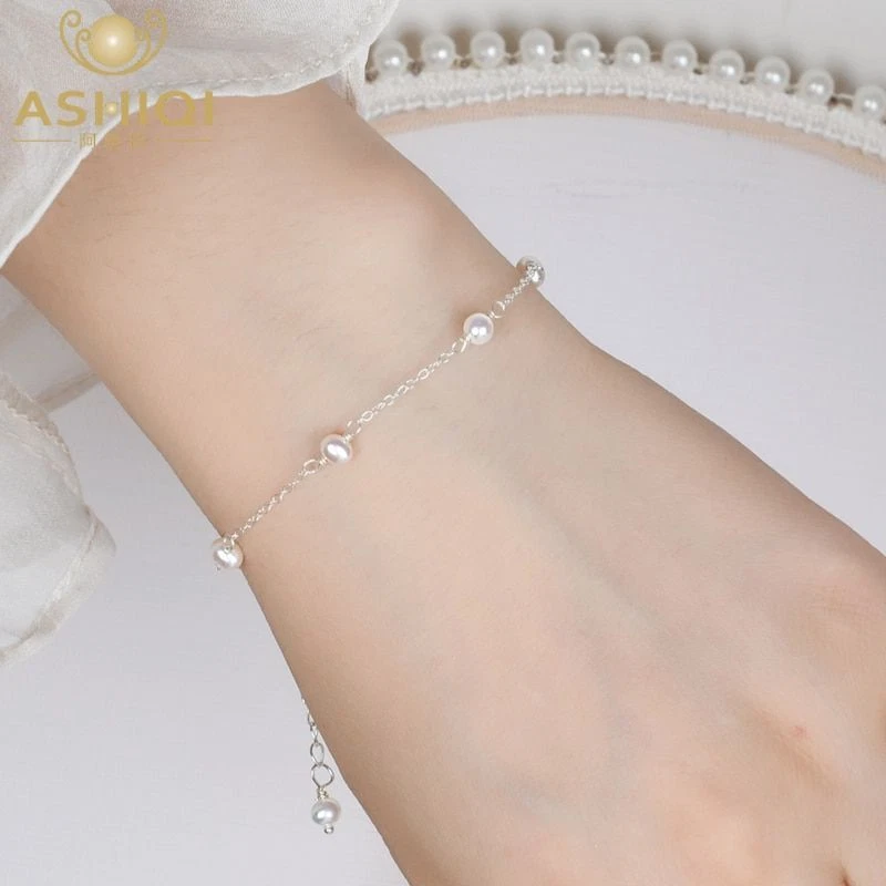 Amazon.com: DENGGUANG Pearl Bracelets for Women,Freshwater Cultured White Pearl  Bangle Sterling Silver Jewelry Gift for Mom Wife Girlfriend(Length:7.1 inch  Size:8-9mm): Clothing, Shoes & Jewelry