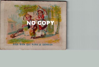 Chromo LAMIRAUX-COYON Reims 51 - Children's scene: LAUGH WELL WHO LAUGHS THE LAST