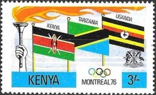 Timbre Drapeaux Sports JO Kenya 65 ** (66947DJ)