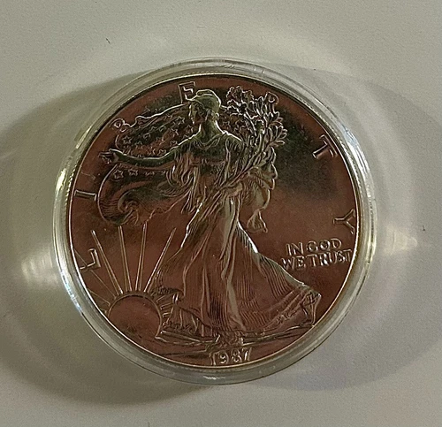 Stunning 1987 $1 Silver Eagle | Liberty 1 oz. Fine Silver-One Dollar | Rare Coin
