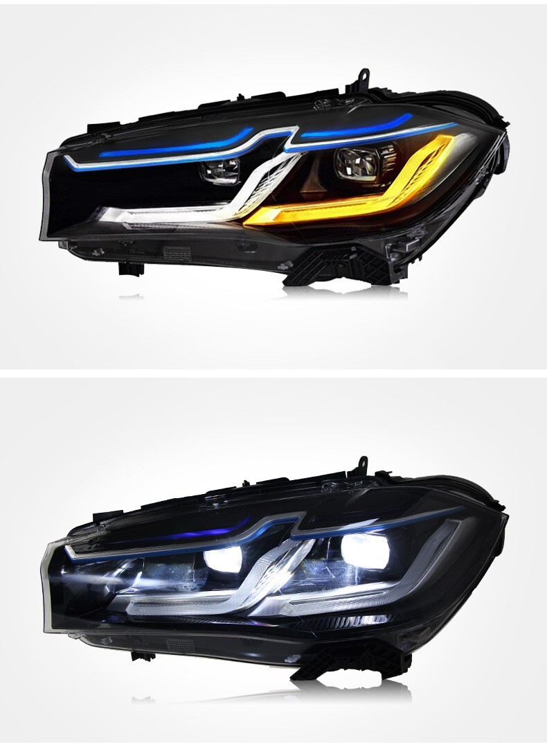 LEDヘッドライトX5 For BMW X5 F15 Headlights 2014-2018 X6 Angel Eye Headlight