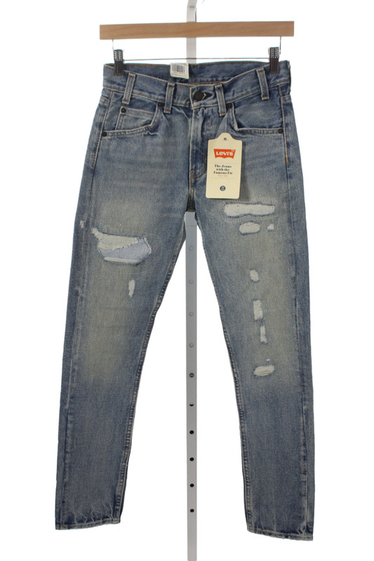 Levis Womens Cropped High Rise Jeans Blue 28in Inseam 100% Cotton Size 24