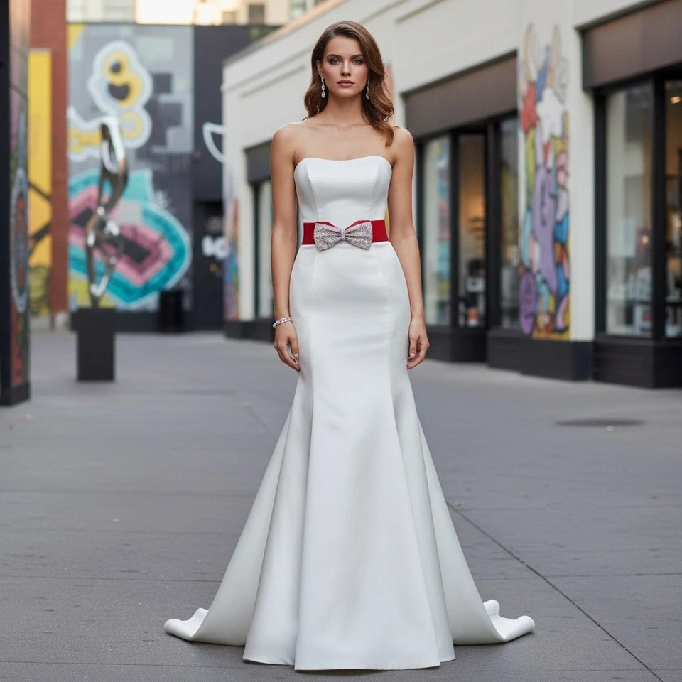 Mujeres Rojo Cintura Elástica Moda Fiesta Vacaciones Cinturón Bling Arco Hebilla Talla S M Foto 4 de 4