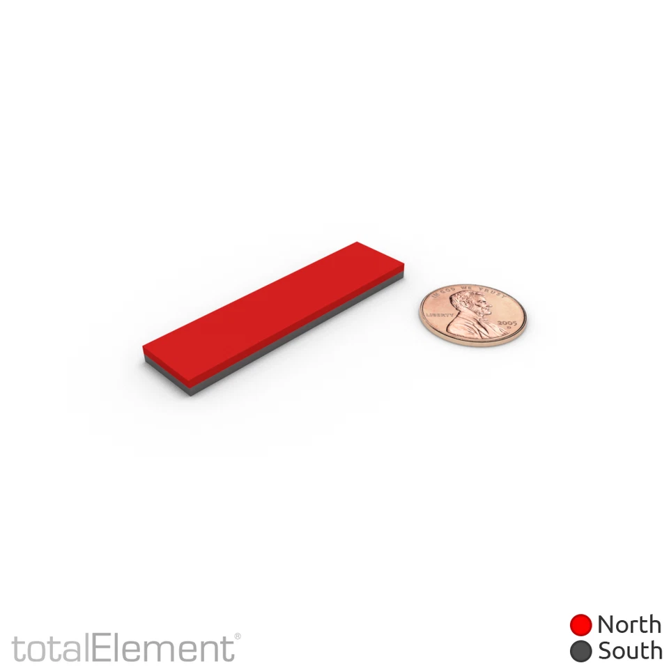 2 x 1/2 x 1/8 Inch Powerful Neodymium Rare Earth Bar Magnets N52 (8 Pack) - Image 2 of 2