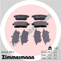 Zimmermann BremsbeläGe Bremsbelegsatz Hinten FüR Mazda CX-7 CX-9