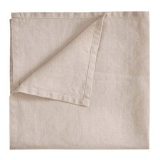 Coppia di tovaglioli in lino effetto stropicciato stone wash sabbia