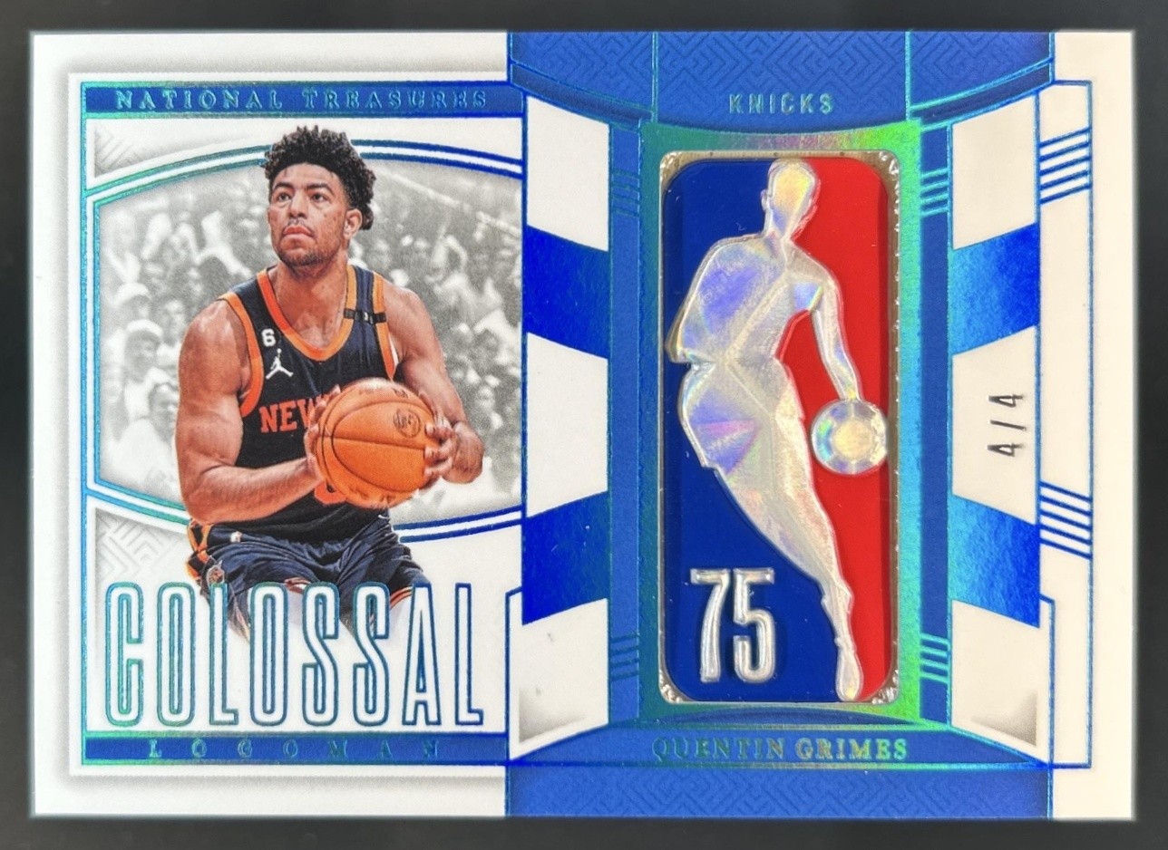 2024-25 Panini National Treasures Quentin Grimes Colossal Logoman NBA Patch #/4