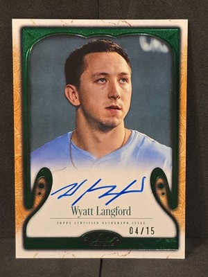 2026 Topps Tier One Wyatt Langford One Shots Auto 04/15 TEXAS RANGERS NICE 