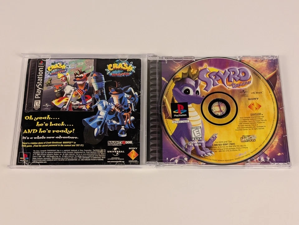 Spyro the Dragon (PlayStation 1/PS1, 1998)➡️CIB Complete - Tested  & Working 🎮 - Image 3 of 4