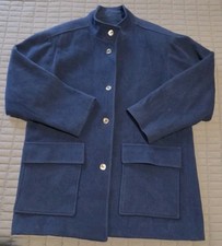VTG David Brooks 100% Pure Wool Navy Coat Jacket Women's Size 6 Made in USA