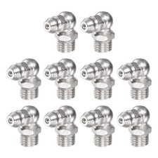 Nickel Plated Iron 90 Degree Hydraulic Grease Fitting M8 x 1mm Thread 20Pcs
