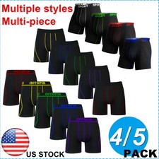 4-10 Pack Men Underwear Breathable Boxer Briefs Soft Gym fashion Boxers Shorts