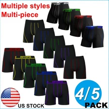 4-10 Pack Men Underwear Breathable Boxer Briefs Soft Gym fashion Boxers Shorts