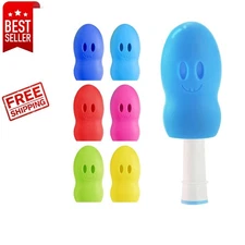 Family-Friendly 6PC Silicone Toothbrush Covers - Protects and Brightens Smiles