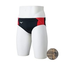 Mizuno GX Sonic Stream V Men's Competitive Swim Briefs Black/Red Size S New