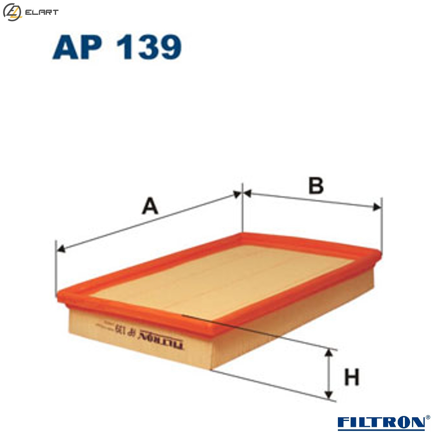 AIR FILTER AP 139 FOR SEAT TOLEDO/� PL/KR 1.8L 4cyl TOLEDO I