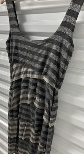 Womens Bailey 44 MultiGray Stripe Knit Asymmetrical Bodycon Column Dress Size XS - Picture 6 of 11