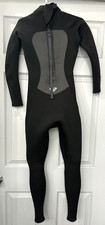 Roxy 3/2 Prologue Women Size 6 M Full Zip Wetsuit Black Back Surf Dive