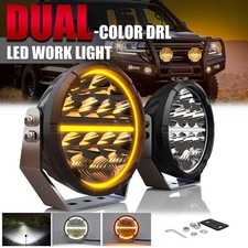 E-Prüf ECE LED Fernscheinwerfer Weiß/Gelb DRL Zusatzscheinwerfer 12V 24V LKW PKW