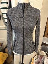 LULULEMON Full Zip DEFINE Coco Pique Black Sz 4