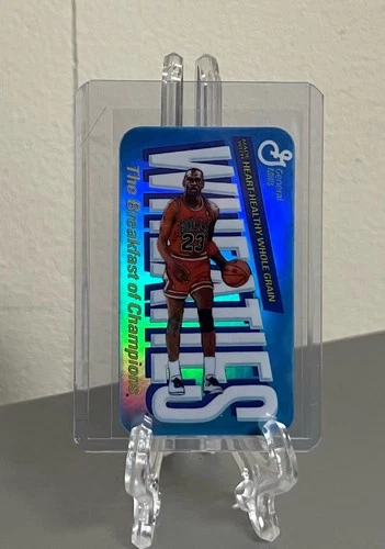 Michael Jordan Wheaties Carolina Blue Refractor Mini Promo Card Bulls 1988 Mini