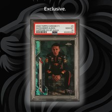 PSA 10 - /99 Alexander Albon #5 - 2020 Topps Chrome F1- Sapphire SP - Aqua