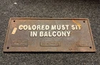 COLORED MUST SIT IN BALCONY CAST IRON SEGREGATION HISTORICAL Birmingham AL 1931
