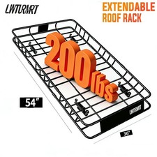 54 Universal Roof Rack Heavy Duty Steel Cargo Carrier Basket For Suvtruck