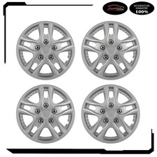 Set Of 4 12 Wheel Hub Caps Silver Snap On For R12 Tire Rim Wheel Covers Kit