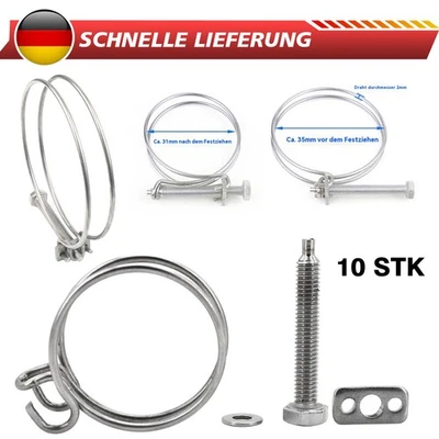 AUCHIVES 10x Drahtschlauchschelle Drahtschellen Schlauchschelle Schlauch Rohr Schellen W1