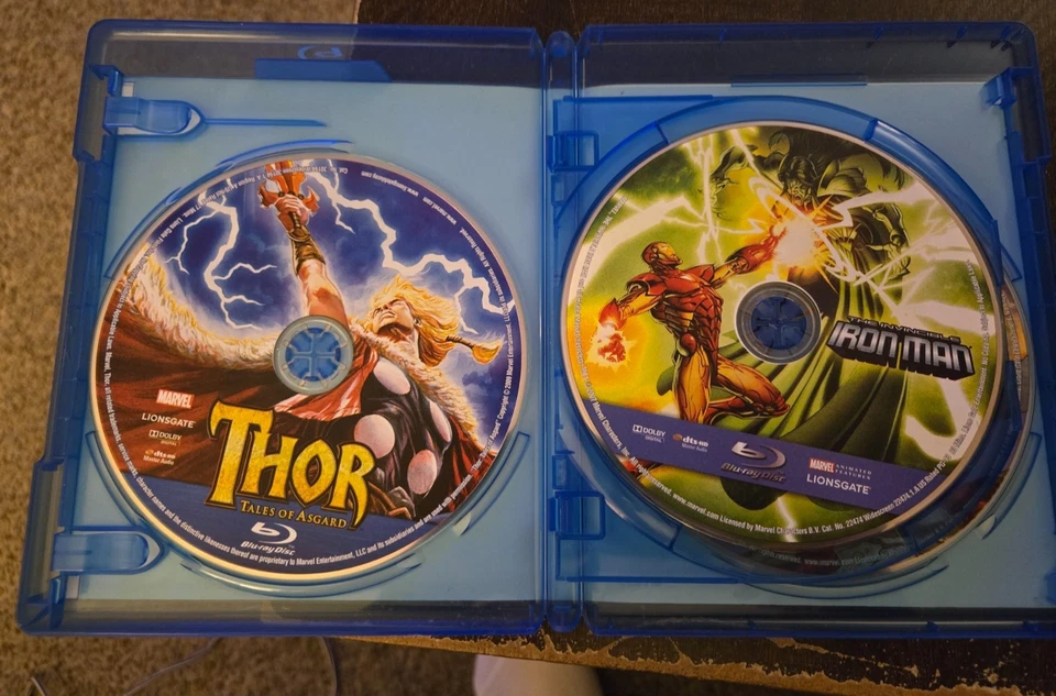 3 MARVEL Animated MOVIES, Thor, Ironman, Next Avengers (Blu-ray) - Image 2 of 4