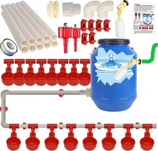 Complete Set Automatic Chicken Waterer Cups,with PVC Pipelines,Chicken Water Cup