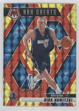 2024 Mosaic NBA Greats Choice Fusion Red & Yellow Prizm 67/75 Dirk Nowitzki hs9