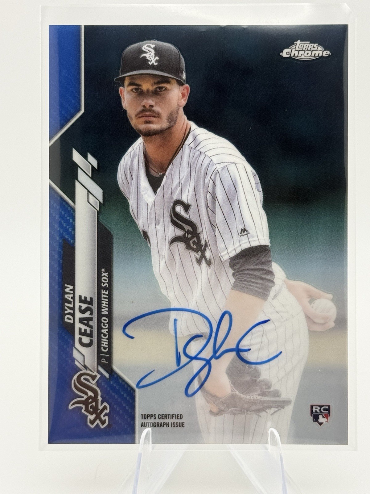 2020 Topps Chrome Rookie Autographs Dylan Cease Blue Refractor 100/150 #RA-DCE