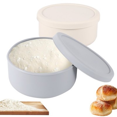 Pizzaballenbox mit Deckel 2er, Platzsparend Pizzateig Gären, Pizza Zubehör-700ml