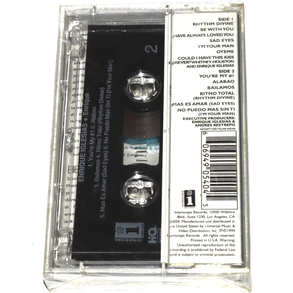 Enrique Iglesias - Enrique (Cassette Tape 1999) Latin Pop NUEVO NEW SEALED - Image 2 of 4