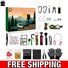 Advent Calendar 2025 Survival Kit for Men, 24 Days Christmas Countdown Calendar