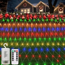 3M x 2M Battery Net Lights, 200 LED Mesh Lights with Remote 8 Modes Timer Dimma